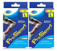 2 x Scholl ProSport Elasticated Support - Compression Bandage for Knee - Large