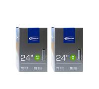 2 X Schwalbe AV10 Innenschlauch, Schwarz, 24 Inch x 1.5 (40mm Schrader Valve)