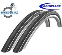 2 x Schwalbe Lugano 700 x 25c White Stripe Bike Tyres
