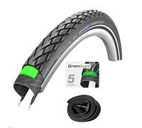 2 x Schwalbe Marathon HS 420 Wired Tyre - Free Tube Presta 2 Pcs (ETRTO 37-622 (28 x 1.40))