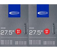 2 x Schwalbe SV 21 Tube 27.5 650B Valve: French Sclaverand SV21 27.5, Presta