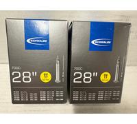 2 x Schwalbe SV17 28" 700c Inner Tubes 50mm Presta Valve Black 700X28-45c