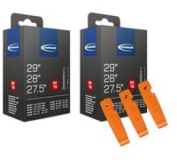 2 x Schwalbe SV19 Bicycle Inner Tube 27.5 - 29 Inches, 28 x 1.5 - 2.35, 40 - 62 / 584 - 622, NR.19 SV