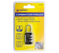 2 X Security 3 Digit Combination Padlock Shackle Weatherproof Luggage Tool Box