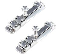 2 x Security Slide Door Bolt In Polished Chrome 150mm