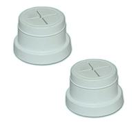 2 x Self-Adhesive and Screw to push in Towel Rail White