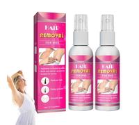 2 x semi-permanent hair removal spray, 30 ml gentle, pain-free hair removal spray, unique fragrance, makes the skin smooth and creamy, for women and men (one size, red)