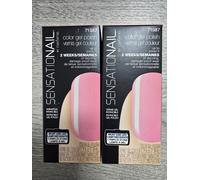 2 x Sensationail Color Gel Polish 'Pink Chiffon' NEW Boxed