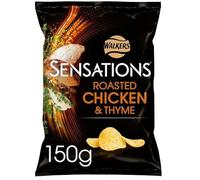 2 x Sensations Roast Chicken & Thyme Sharing Bag Crisps 150g Delicious Tasty Treat Perfect For Sharing With Friends And Family