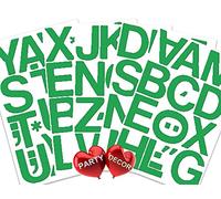 2 x Set of 63 Green 3" Letters - Self Adhesive Waterproof Durable Vinyl Stickers - Cut to the sticker Shape - size 75mm