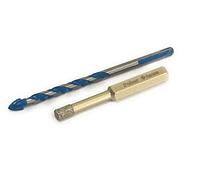 2 x Set of 6mm Pulsar High Performance Drill Bits Dry Drilling for Tiles Ceramic Porcelain and Natural Stone Easy Start up Set