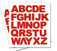 2 x Set of Full Alphabet Red Letters - Removable Self Adhesive Waterproof Durable Vinyl Stickers - Cut to the sticker Shape - size 20mm