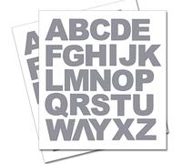 2 x Set of Full Alphabet Silver Letters - Removable Self Adhesive Waterproof Durable Vinyl Stickers - Cut to the sticker Shape - size 20mm
