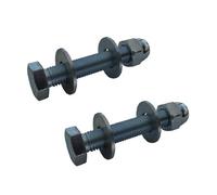 2 X Set Screw Bolts M10 X 50mm, Washers & Dome Nuts,
