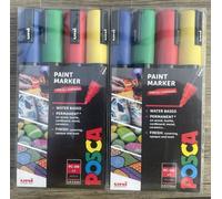 2 x Set's of 4 Posca : Marker : PC-5M : Medium Bullet Tip : 1.8 - 2.5mm