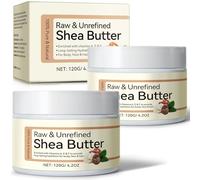2 x Shea Butter Organic Unrefined Cold Pressed (120 ml) 100% Pure & Natural, Pure Vegan Production Premium Shea Butter, Natural Smooth Shea Nut Lip Balm, Fragrance-Free Body Butter for All Skin Types