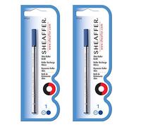 2 X Sheaffer Slim Rollerball Refill, Slim Blue, Medium Point, Single Blister Card (97525)