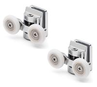 2 X Shower Part Shower Door Top Zinc Alloy Rollers/runners 23mm Wheel Diameter (6mm Thick Glass) L067 (Suits Ideal Standard)