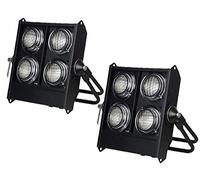 2 x Showtec Stage Blinder 4 DMX 650W Crowd Lighting Effect Package