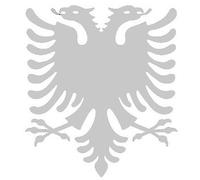 2 x ”Shqipë” Albanian Eagle, Car Sticker11 x 11 cm.