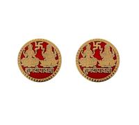 2 x Shubh Deepawali Sticker Red & Gold 11cm | Laxmi Ganesh Decorative Stickers for Diwali Festival, Puja, Mandir, Home & Office Decoration | Traditional Hindu Wall, Door, Temple & Gift Décor | C&S