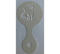 2 x Siamese cat coffee cup/cappuccino stencils reusable many times present gift cafe