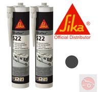 2 x Sikaflex 522 - Steel Grey - Adhesive Sealant - Caravan - EXPIRY: 11/25