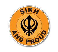 2 x Sikh and Proud - Flag Car Van Lorry Vinyl Self Adhesive Stickers