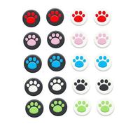 2 x Silicone Analog Grips Cap Thumb Stick Joystick Caps Rubber Thumbsticks Cover for PS5 PS4 Slim Pro PS3 Xbox One X S Elite Switch Pro Xbox 360 Wii u Controller Game Cute Cat Claw (Black-White)
