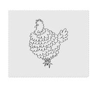 2 x 'Silkie Chicken' Microfibre Lens/Glasses Cleaning Cloths (LC00024889)