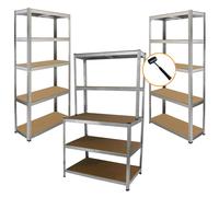 MonsterShop 2 x 90cm Galwix & Galwix Workbench Shelving Unit & Mallet