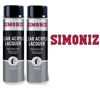 2 x Simoniz 500ml Acrylic Clear Lacquer High Gloss Smooth Finish