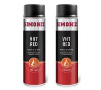 2 x Simoniz Matt Red VHT Spray Paint 500ml - Heat Resistant protects up to 300°C
