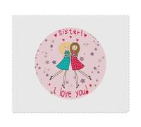 2 x 'Sister! I love you!' Microfibre Lens/Glasses Cleaning Cloths (LC00026326)