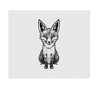 2 x 'Sitting Fox' Microfibre Lens/Glasses Cleaning Cloths (LC00024627)