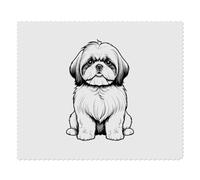 2 x 'Sitting Shih Tzu' Microfibre Lens/Glasses Cleaning Cloths (LC00030165)