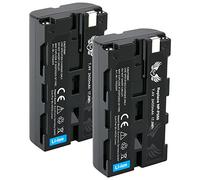 2 x SK Battery Replacement for Sony NP-F550 / 2400 mAh -/ Battery NP-F530 NP-F750 NP-F770 NP-F960 NP-F970 NP-F980 // Flashes Video Lights Field Monitors