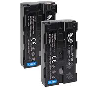 2 x SK Battery Replacement for Sony NP-F550 | 3500 mAh - LG Cells | NP-F530 NP-F570 NP-F750 NP-F770 NP-F960 NP-F980 // Flashes Video Lights Field Monitors