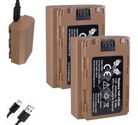 2 x SK Battery Replacement for Sony NP-FZ100, 2400 mAh, with USB Type-C Charging Port/NTC Sensor & V1 Housing for Sony FX30 Alpha 9 II A9 A9II A7R V ZV-E1