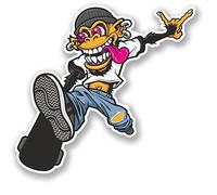 2 x Skate Monkey Sticker Car Bike Bike Laptop Decal Skateboard Kids Boys #4247 (10cm Wide x 9.4cm Tall)