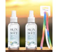 2 x Skin So Soft Original Dry Oil Spray with Citronella Which Repels Mosquito Fly & Midge Insects Mosquito - Plus Free Hair Accessory