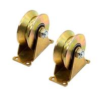 2 x Sliding Gate Casters, V-Groove Wheels, Heavy Loads, 50 mm Rigid Steel Wheel Sliding Door Roller