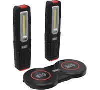 2 x Slim Magnetic Inspection Light & Dual Charging Base - 5W COB & 1W SMD LED