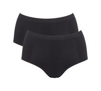 Sloggi Women's Go Sense Highwaist 2p Briefs, Black, M (Pack of 2)