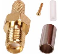 2 X Sma Female Crimp Connector Wifi Router Antenna Socket Rg174 Coaxial Cable