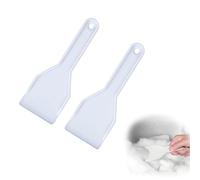 2 x Snow Blockage, Fridge Declogging Scrapers, Durable Plastic Material, Does Not Damage the Freezer, Ideal for Home and Car Use, White