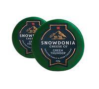 2 x Snowdonia Green Thunder 200g | Features mature cheddar blended with roasted garlic and herbs for a bold savoury profile.