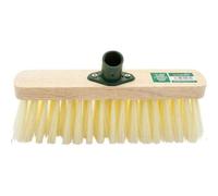 2 X SOFT BRISTLE WOODEN BROOM HEAD FLOOR CLEANING INDOOR OUTDOOR BRUSH SWEEPER