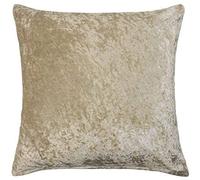 2 X SOFT CRUSHED VELVET CHAMPAGNE CREAM 18" - 45CM CUSHION COVERS