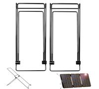 2 x Solar Panel Brackets, Adjustable Folding Solar Panel Holder Made of Stainless Steel, No Fixed Installation, Stable and Lightweight, Universal High Carbon Steel Brackets for Various Solar Panels